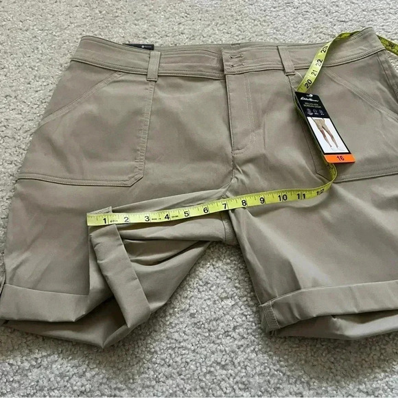 Eddie Bauer NWT Rolled Hem Bermuda Short Brown 1751714 Women Size 16 Outdoor - Picture 4 of 14